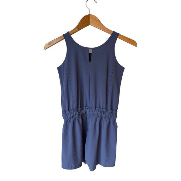 Athleta Girl Explore More Romper In Blue/Swept Size 8-10 - Picture 6 of 8